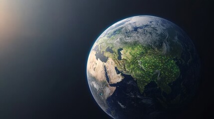 Obraz premium Stunning Satellite View of Earth Highlighting Cities at Night