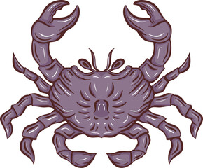 Purple Crab Artwork with a Unique Aesthetic