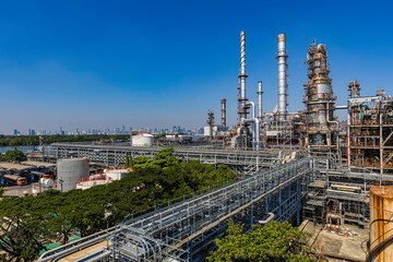 Oil​ refinery​ and​ plant and tower column of Petrochemistry