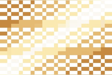 Square pixel pattern with abstract checkered mosaic design in orange and beige. Digital texture concept