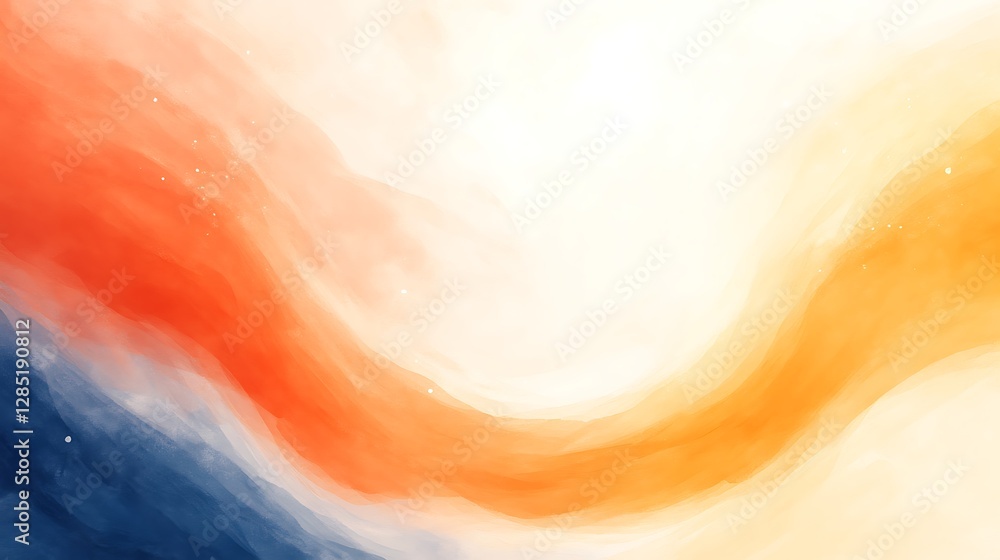 Fototapete abstract colorful swirl blending warm and cool tones, creating a dynamic visual effect.