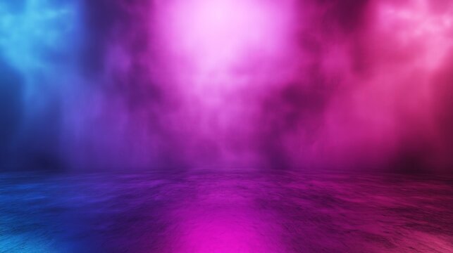 A smoky pink nightclub dancefloor 