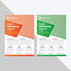 Modern corporate business flyer template for creative marketing agency