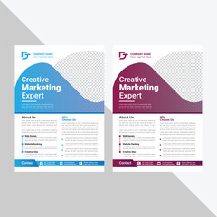 Modern corporate business flyer template for creative marketing agency