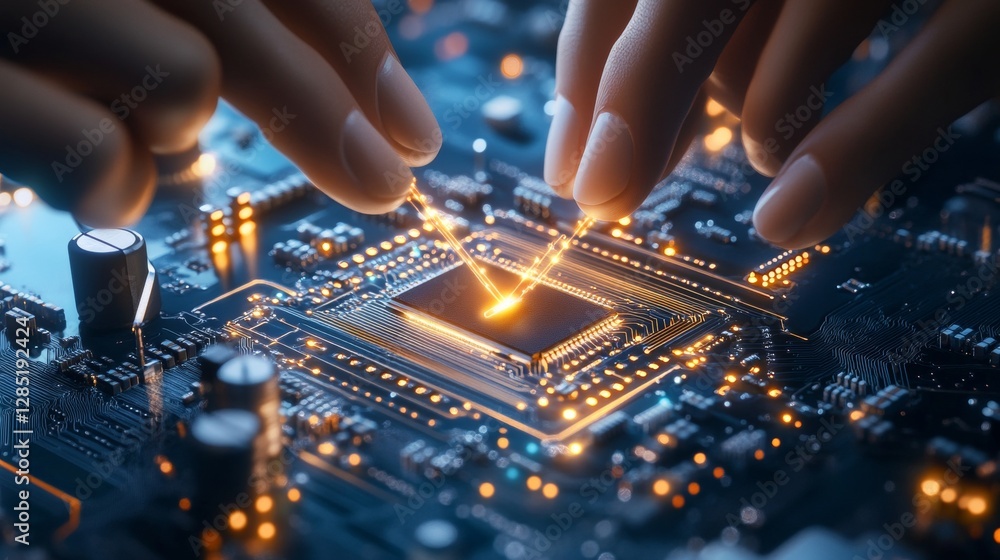 Poster innovative technology action precision engineering in electronics manufacturing laboratory environme