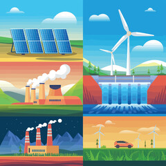 2d vector environment Collection Solar Panel icon Symbolizing clean and renewable solar energy.
