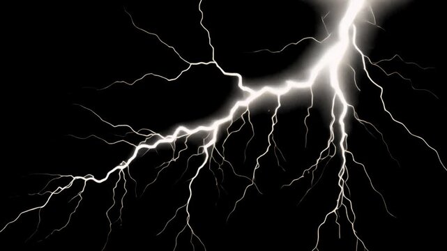 Abstract lightning bolt illustration 4K video