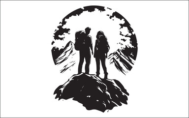 vector illustration of a silhouette of a girl