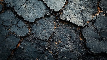 Discarded asphalt remnants symbolizing urban decay and the passage of time, providing a raw, textured backdrop for modern themes and reflective text insertion.

