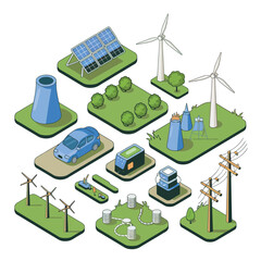 2d vector environment Collection Solar Panel icon Symbolizing clean and renewable solar energy.
