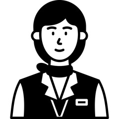 Stewardess glyph icon