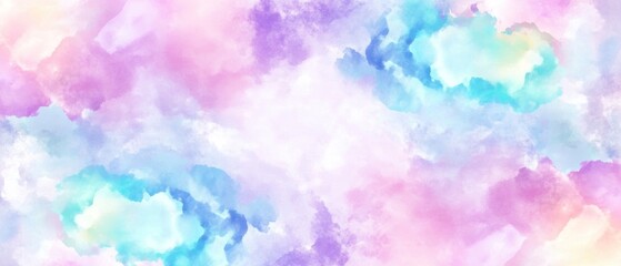 A soft, pastel watercolor background featuring swirls of pink, blue, and purple, creating a dreamy and ethereal atmosphere.