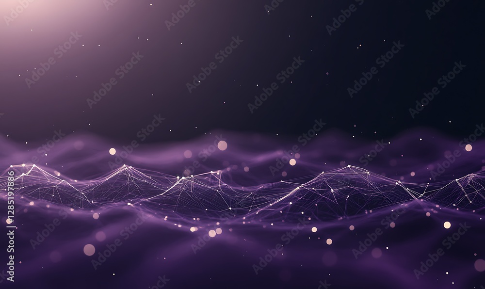 Aufkleber abstract waves of purple light shimmer against a dark background, creating a mystical atmosphere.