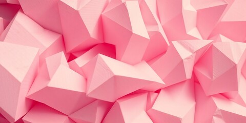 Abstract pink geometric shapes create a vibrant and dynamic backdrop for text or graphics.