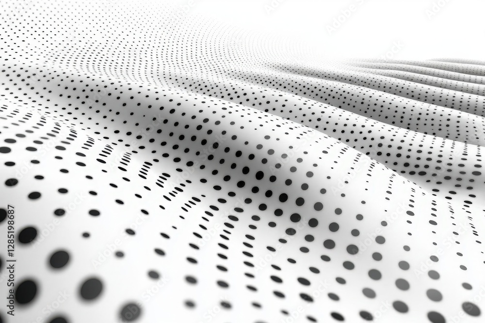 Poster abstract dotted pattern waves background