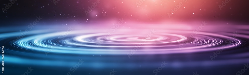 Poster Abstract ripple effect with vibrant colors creating a serene, dynamic visual.