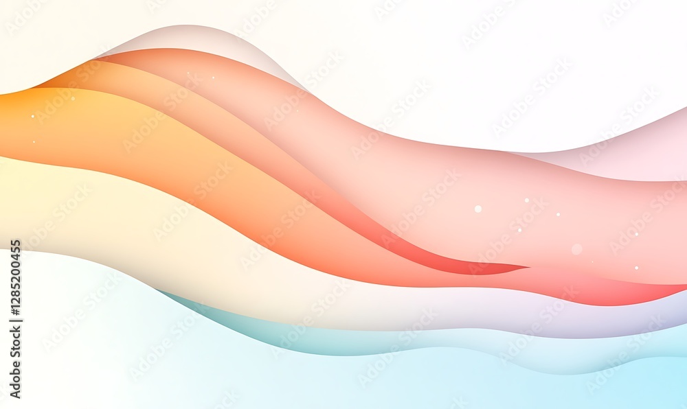 Aufkleber abstract wavy design with soft pastel colors blending seamlessly.