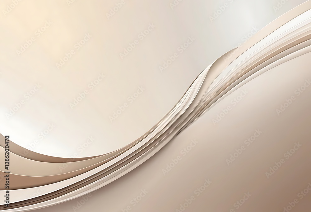 Poster elegant abstract background with cream tones and subtle layered waves
