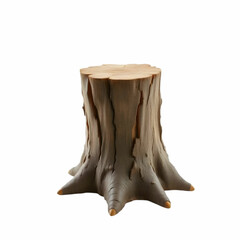 Obraz premium Tree stump isolated on the white background