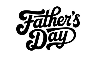 Father's Day stylized calligraphy typography design