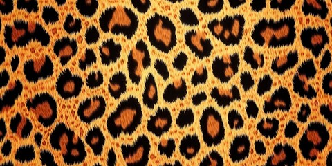 Fototapeta premium Realistic Leopard Fur Texture Background for Wildlife Design Projects.
