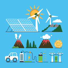 2d vector environment Collection Solar Panel icon Symbolizing clean and renewable solar energy.