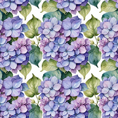 Hydrangea Blooms Seamless Pattern - 2