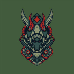 Dark Green Ghost Skull