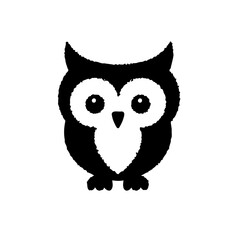 Simple Owl Silhouette with Textured Details