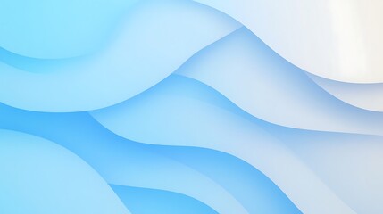 Soft blue waves create a calm, fluid background with a serene atmosphere.