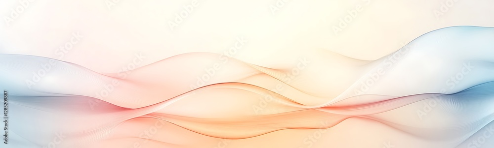 Fototapete soft, flowing abstract waves in pastel colors create a calming and serene backdrop.