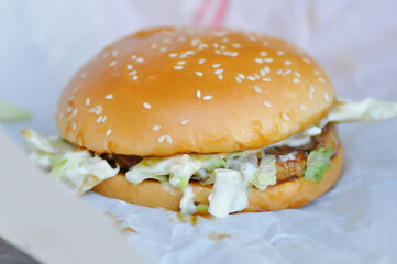 burger or beef burger or hamburger , cheese burger