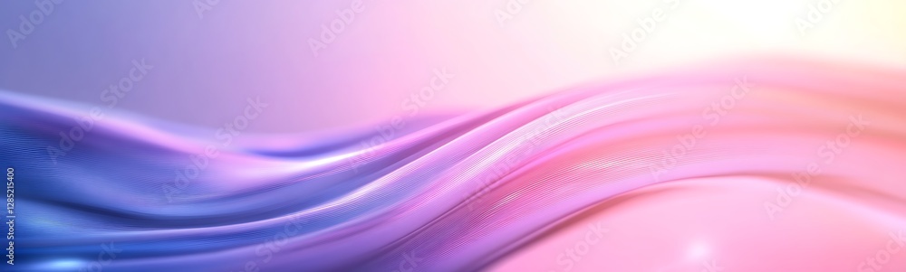 Fototapete abstract wave patterns in soft pink and blue hues create a serene and modern background.