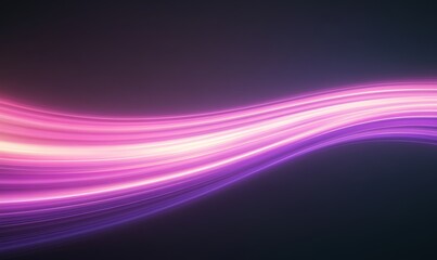 Vibrant flowing light waves in pink and purple against a dark background.