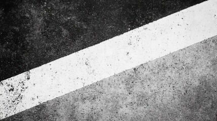Fototapeta premium Textured Concrete Surface with White Stripe on Dark Background for Urban and Architectural Design Themes