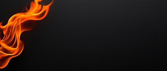Dramatic Flames Dancing on Black Backdrop A Visual Symphony of Heat and Light Captivating Display of Energy
