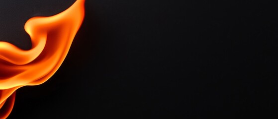 Fiery Flame Dancing Against the Dark Elegant Backdrop Dramatic Contrast Visual Hot Intensity Burning Heat Energy