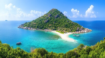 Fototapeta premium Island Paradise: Stunning Tropical Getaway