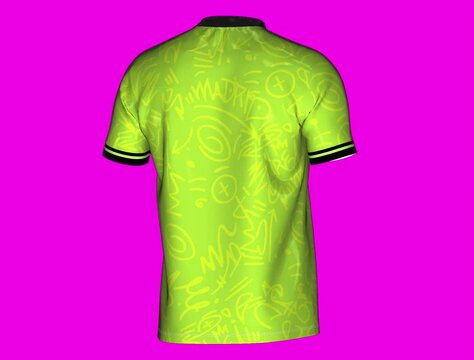 Colorful T-shirt Design Template with Casual Fashion Style