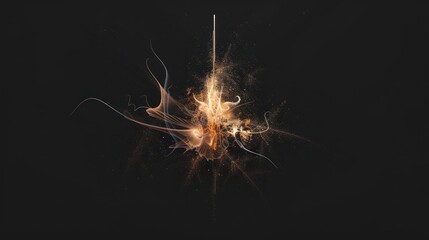 isolated png illustration golden firework thin stroke lines ideal overlay texture designs