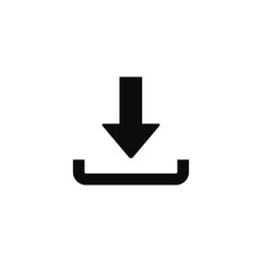 Download icon template. Download button Collection. Download files icons vector. simple download icon isolated on white background. Arrow downloading icon