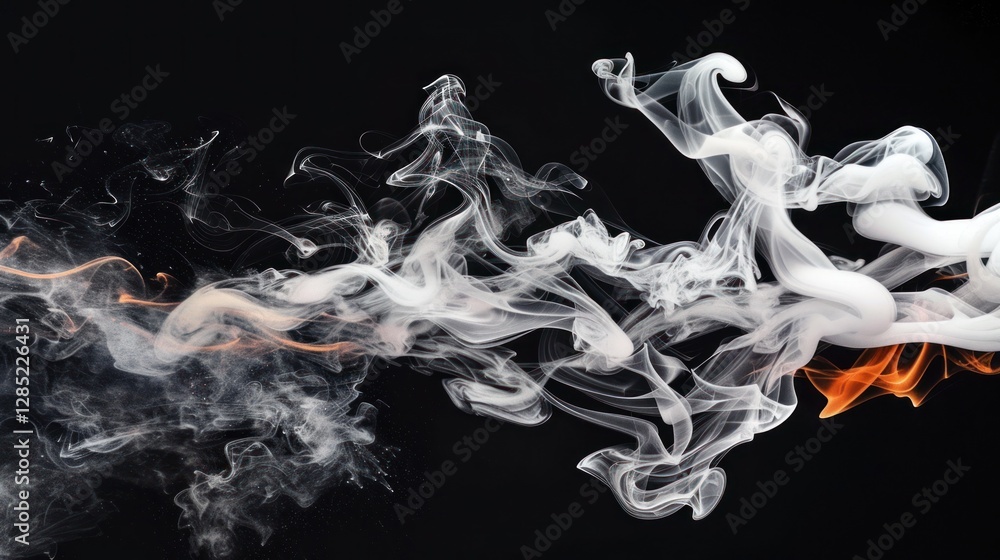 Poster mesmerizing swirl of smoke on dark background captured in high-resolution detail