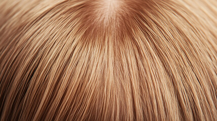 Fototapeta premium Healthy blonde hair with smooth texture and natural shine
