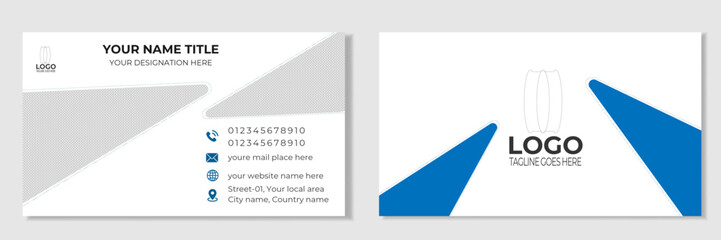 Business card design , business card template double sided business card template, modern clean style ,Clean professional business card template, standard color, official and creative visiting card .