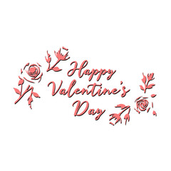 Elegant Valentine Wishes with Floral Accents