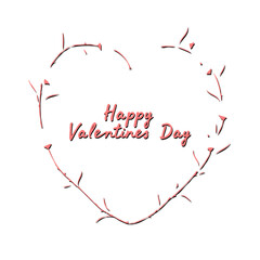 Elegant Valentines Rose Heart Graphic Design