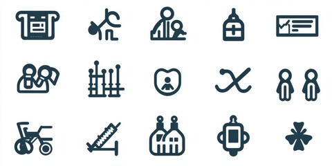 Fototapeta premium Healthcare Icons Set