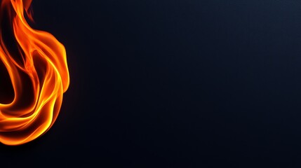 Abstract Orange Flames on Dark Background Artistic Design Vivid Motion Energy Ignited Fire Danger Warmth Glowing