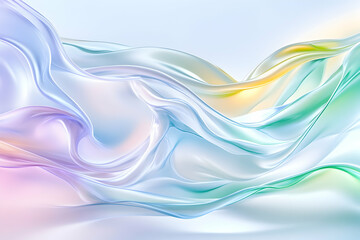 Fototapeta premium Pastel fabric waves flowing, abstract background