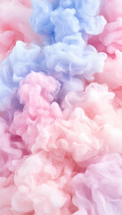 Obraz premium Pastel pink blue ink swirls, abstract background, design element